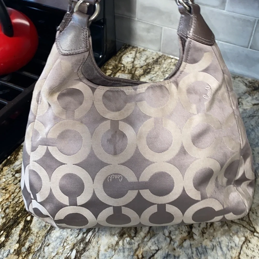 Coach Madison Maggie OpArt Silver, Gray